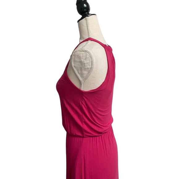 Rachel Zoe Fuchsia Pink Halter Maxi Dress Tiered Hem NWT Size Small - Picture 8 of 14